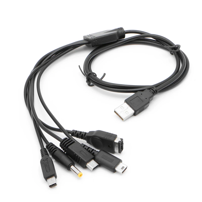 5 in 1 Micro USB Charging Cable For Nintendo For GBA For WII For NDSL Cable hyq