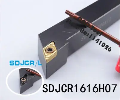 Portaherramientas de torneado externo Indexable SDJCR1616H07/ SDJCL1616H07, cortador de torneado de carburo CNC de 93 grados, portaherramientas de torno