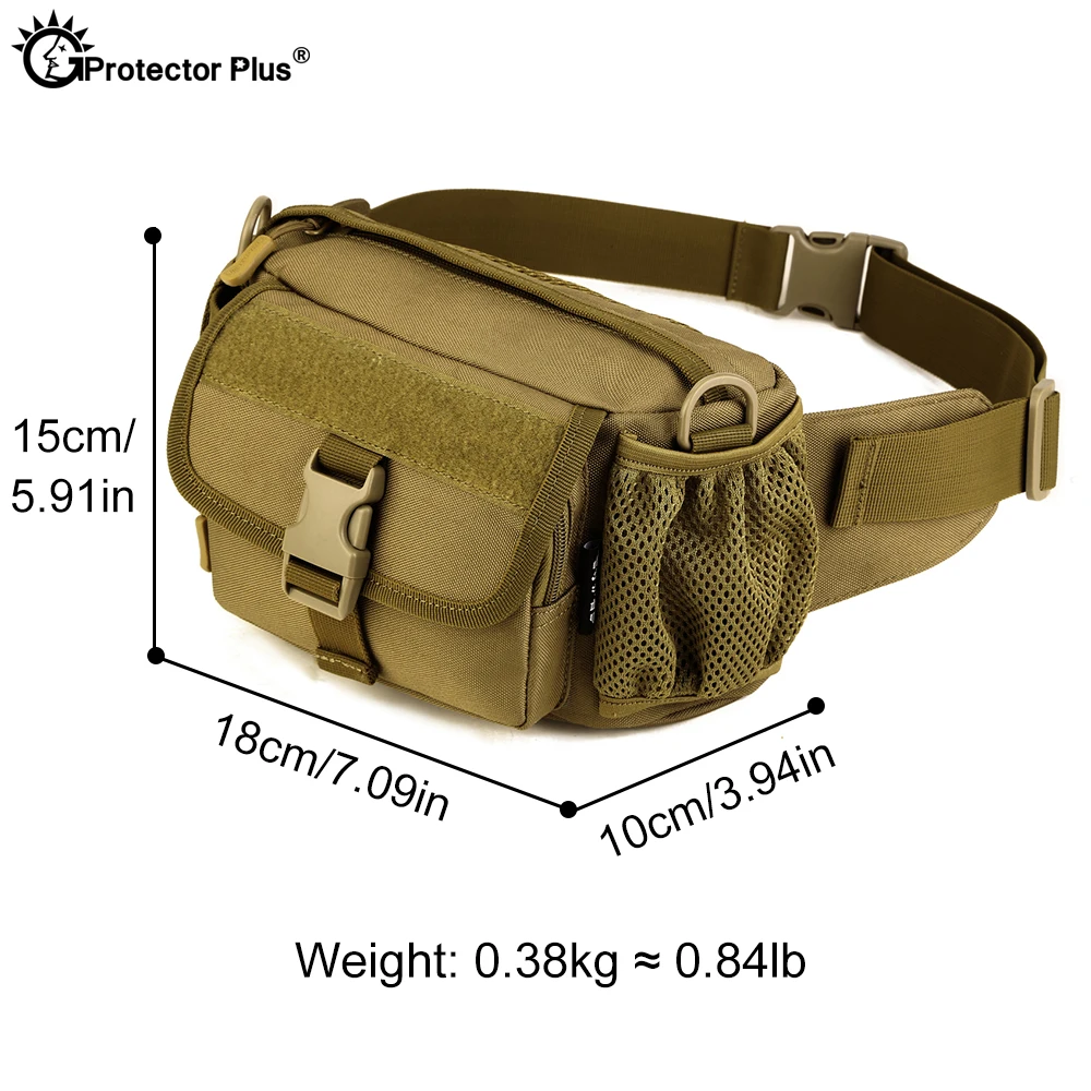 PROTECTOR PLUS Tactical Waist Bag Outdoor Assault Molle bag Climbing Riding Airsoft Hunting Kettle Bags Sports Crossbody bags