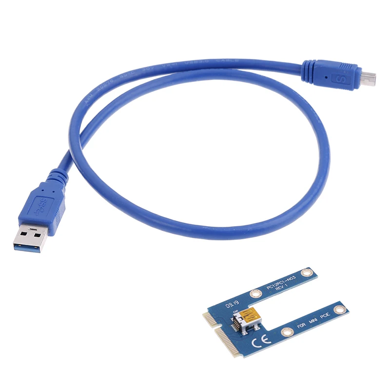 

USB 3.0 Mini PCI-E to PCIe PCI Express 1x to 16x Extender Riser Card Adapter Extension Cable for Bitcoin BTC Miner Mining 60cm