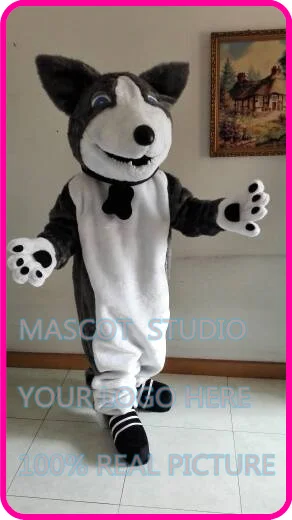 grey husky mascot Coyote werewolf costume custom fancy costume anime cosplay kit mascotte theme fancy dress carnival costume