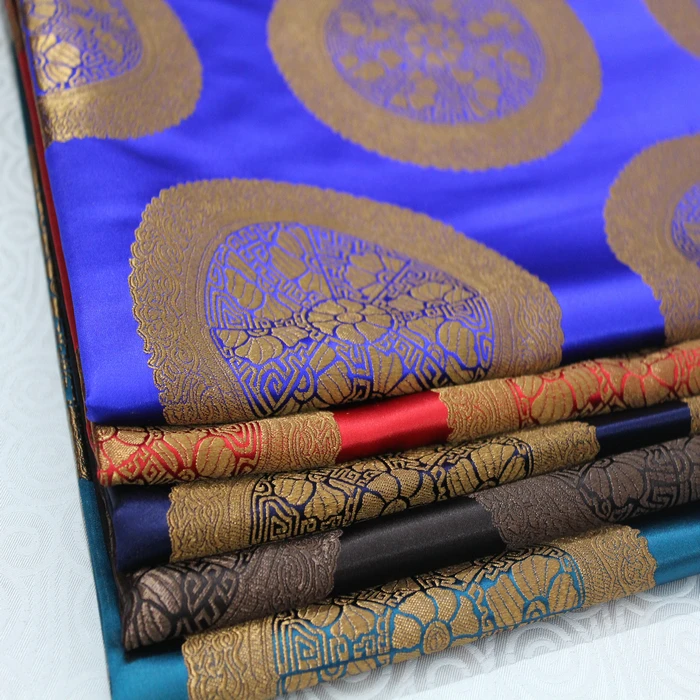 Mongolia Tibet Tibetan Costume Robe clothing decorative fabric jacquard Chinese wind shroud brocade cloth