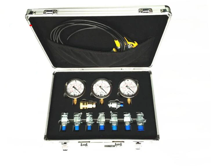 

1 set Portable hydraulic test gauge mechanical digger pressure test watch hydraulic test box