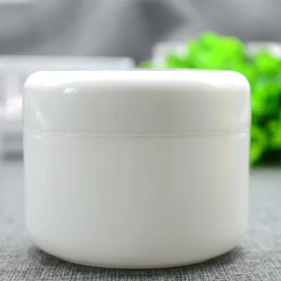 

50pcs/lot 250G Empty Plastic white and clear Jar ,Containers Refill Cosmetic Cream Lotion Bottle ,Craft Ointment Travel Tester