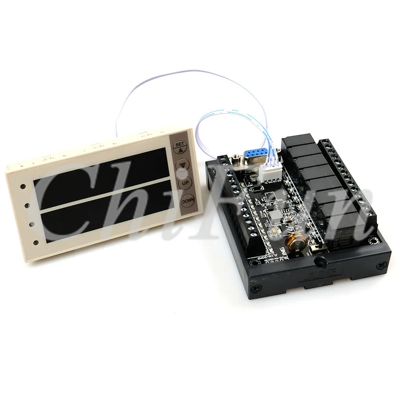 

Модуль релейного модуля с задержкой, бесплатная доставка, PLC FX1N-20MR + Корпус рельсового типа + 0,56 дюймовая цифровая трубка, PLC дисплей