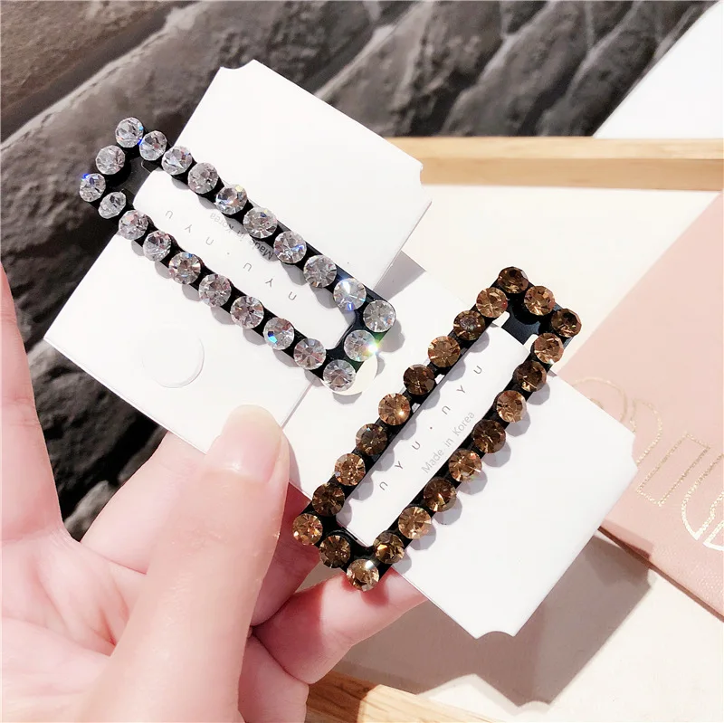 

Fashion Crystal Hairpins Hair Accessories for Women Girls Rhinestone Hair Clips Elegant lady Hair Clips Barrette Headwear