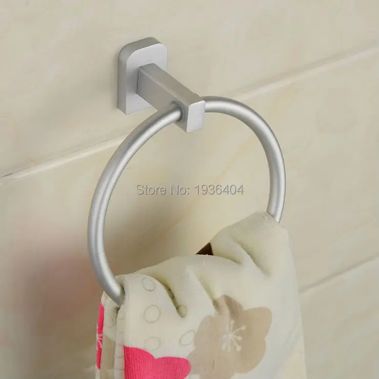 Hot menjual Ruang Aluminium Towel Cincin Wall Mounted Mandi Lingkaran Rak Handuk R518