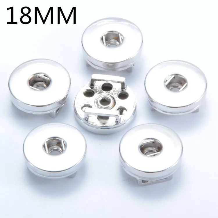 Hot sale Fashion Simple 12mm/18mm charm snap buttons Fittings charms earrings for make snap jewelry wholesale