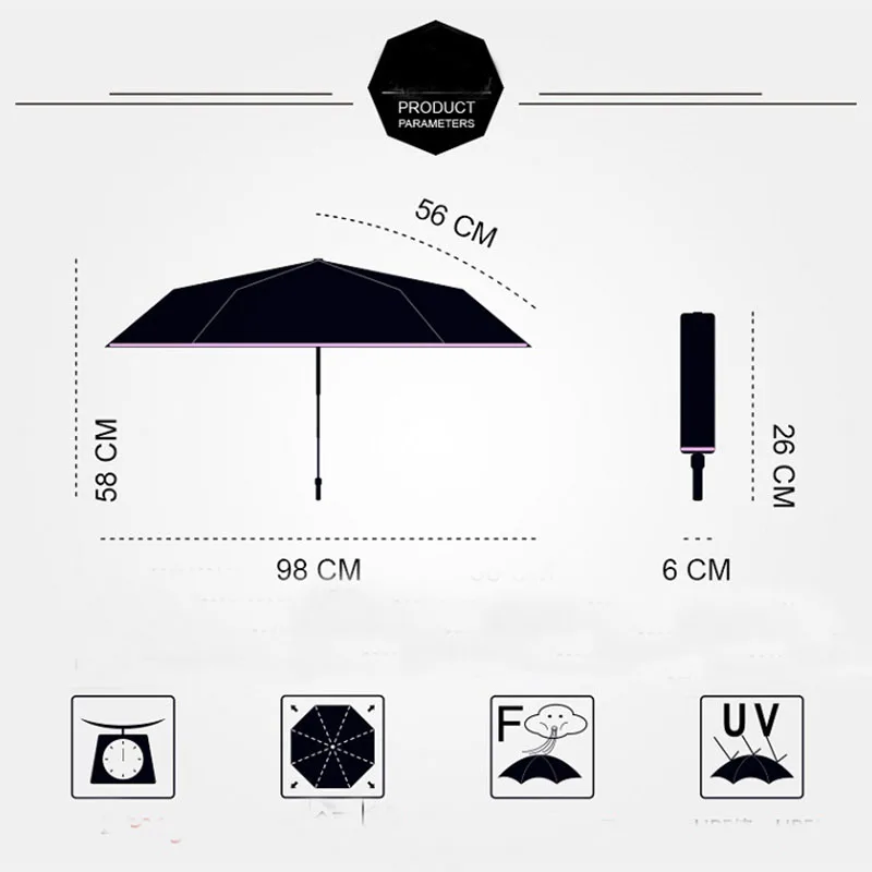 Creative Starry Sky Arts Umbrella Female Parasol Outdoor Travel Sun Umbrellas windproof  Rain Umbrellas for Men kids Women