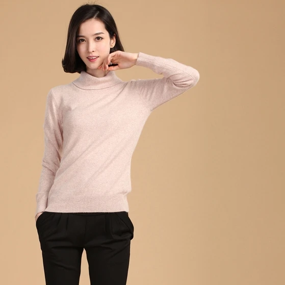 Tailor Sheep Autumn Winter Women’s Turtleneck Sweater Long Sleeve Pullover Solid Color Lady Basic Knitted Tops