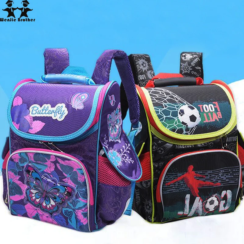 wenjie brother 2022 new 1-3 grade Kids Schoolbag Backpack Orthopedic Children School Bags For Boys and girls Mochila Infantil