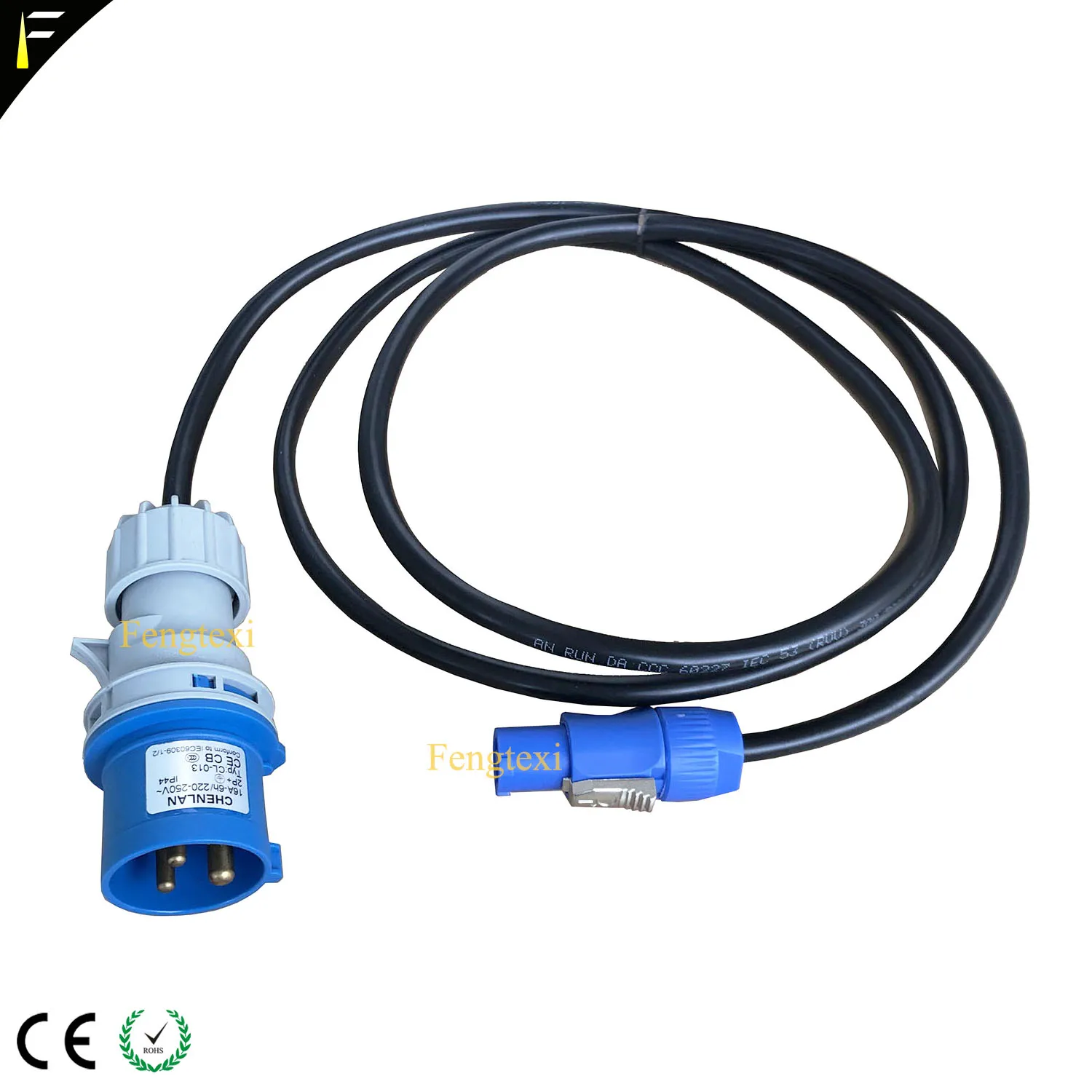 Stage Disco Light Fitting Adapter CEE Blue on Power Twist Power 3XLR Cable 2m5m10m Power Conversion Cable