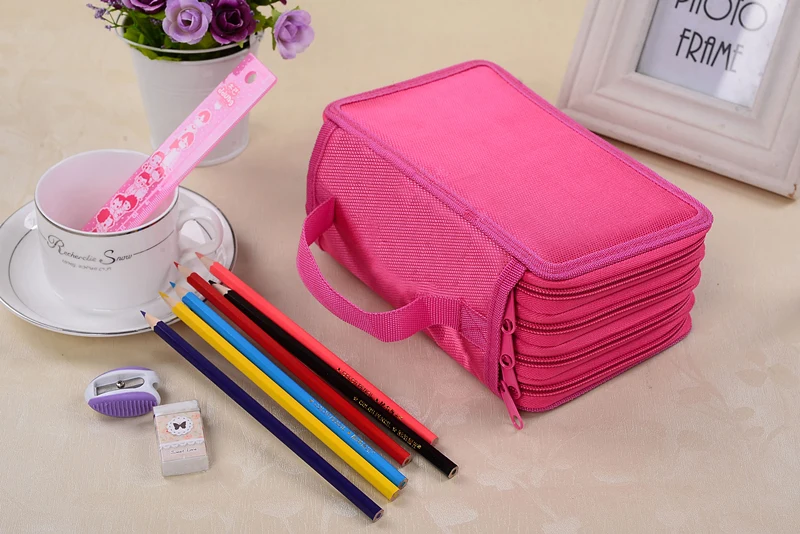 72 holders pencil bag gift for kids like painting fabric pencil bag huge capacity for 72 pencils