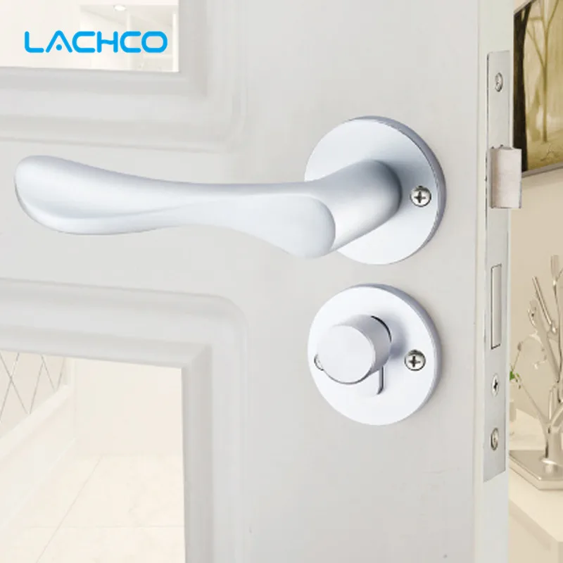 White Sand Aluminum Alloy Big Bedroom Door Lock Space Holding Hands Locked Toilet Fission Lock DL19052