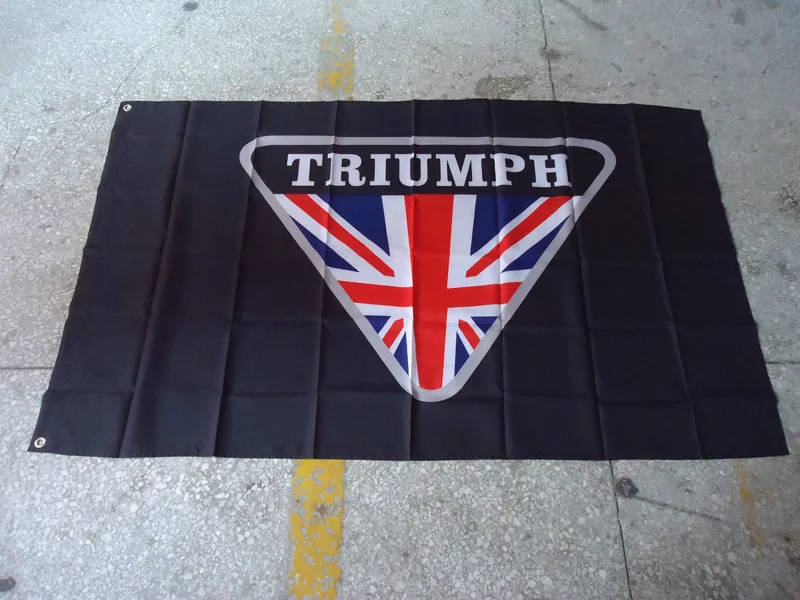 

for triumph flag for car show , can custom print file,90X150CM size,100% polyster,triumph banner