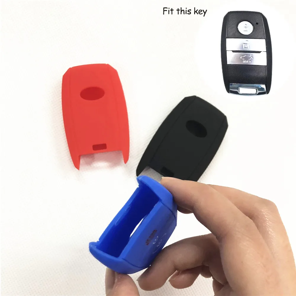 3 Button Silicone Car Remote Key Fob Shell Cover For Kia Stonic Rio Ceed Soul Sportage Sorento Carens Picanto Skin Smart Holder
