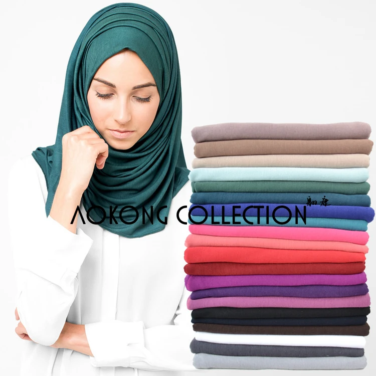 10pcs/Lot Maxi Hijab Scarf Women Polyester Cotton Jersey Muslim Long Head Wraps Solid Plain Shawl Stole 70X160 CM