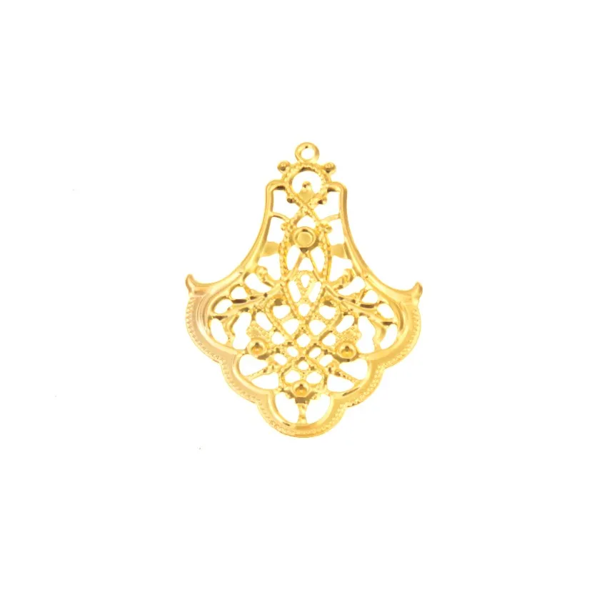 Free shipping 20Pcs Bronze/gold/White K Flower Metal Filigree Wraps Connectors Metal Crafts Gift Decoration DIY 39x53mm