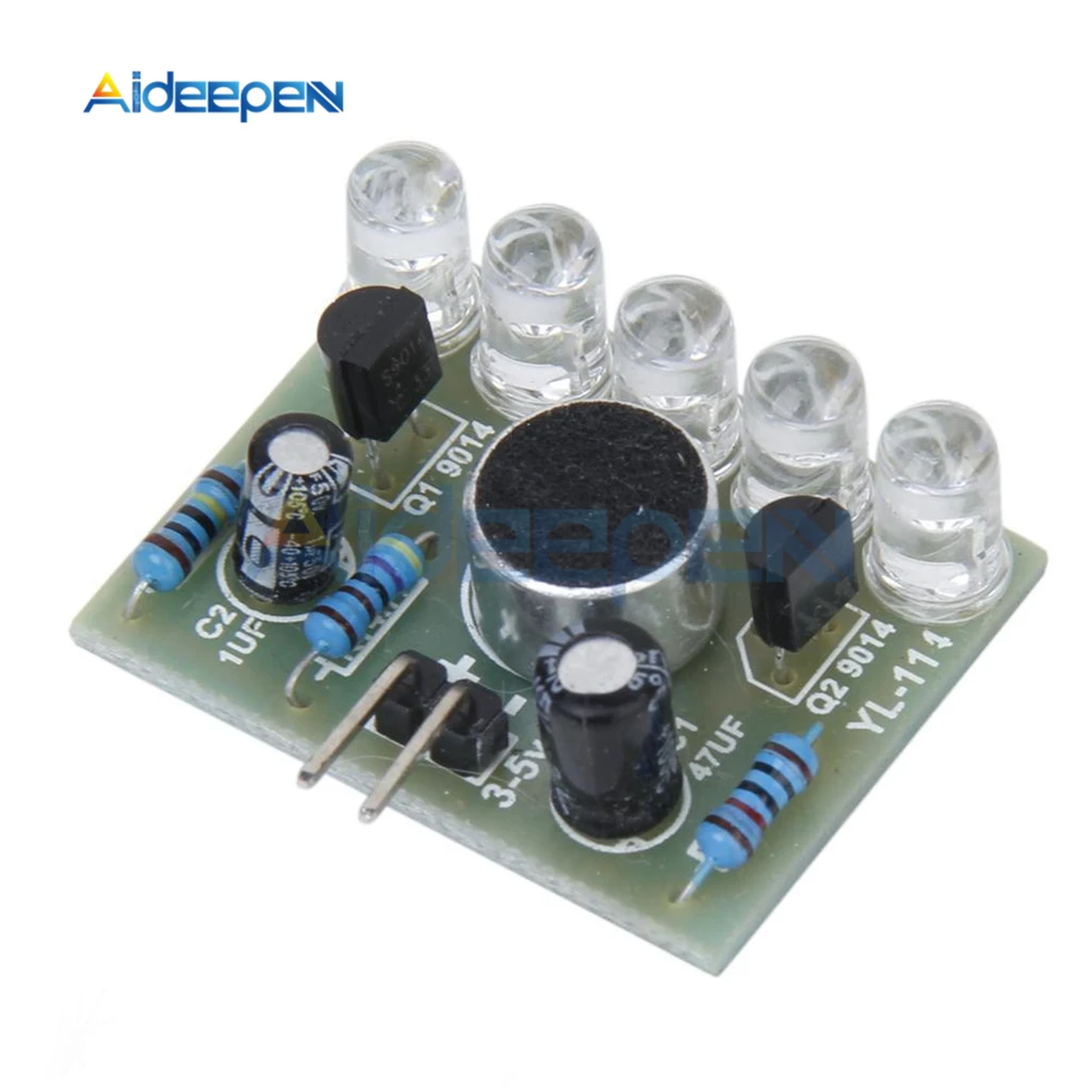 LED Sound Control Melody Lamp Electronic Production DIY Kits Suite Integrated Circuits Voltage 3V-5.5V