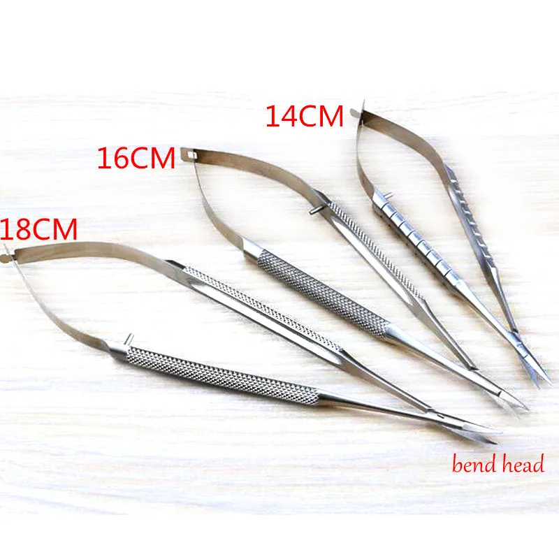 

Высококачественный микро-инструмент из нержавеющей стали 14/16/18 см, изгиб головы, офтальмологический инструмент, Микро ножницы, ножницы для роговицы
