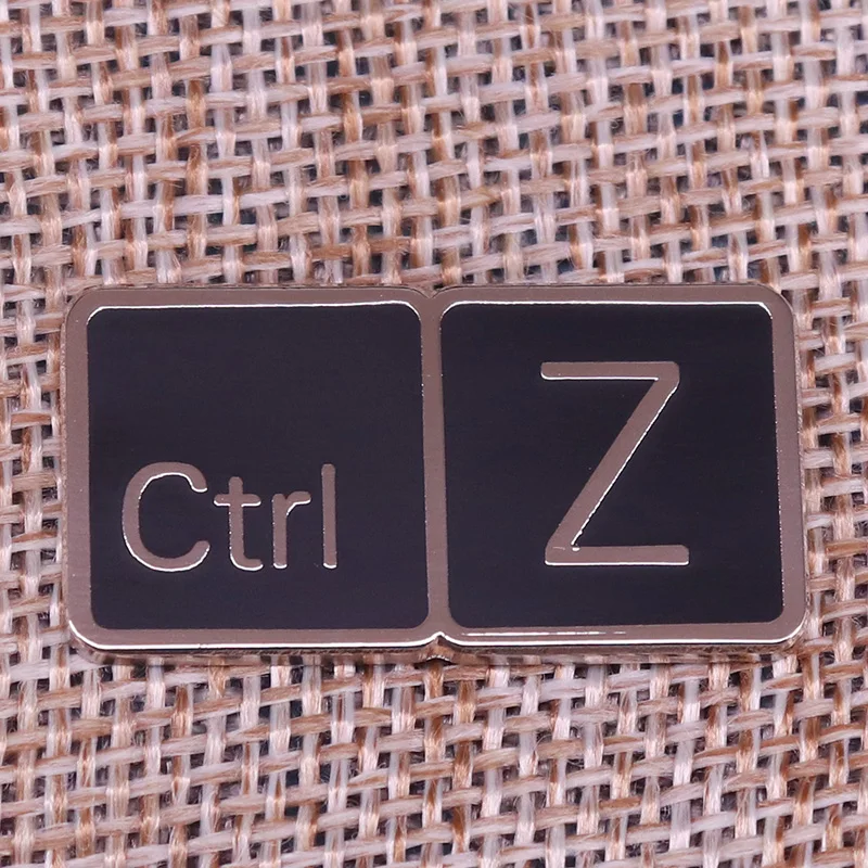 Ctrl Z Lapel Pin Geek gift Keyboard Badge