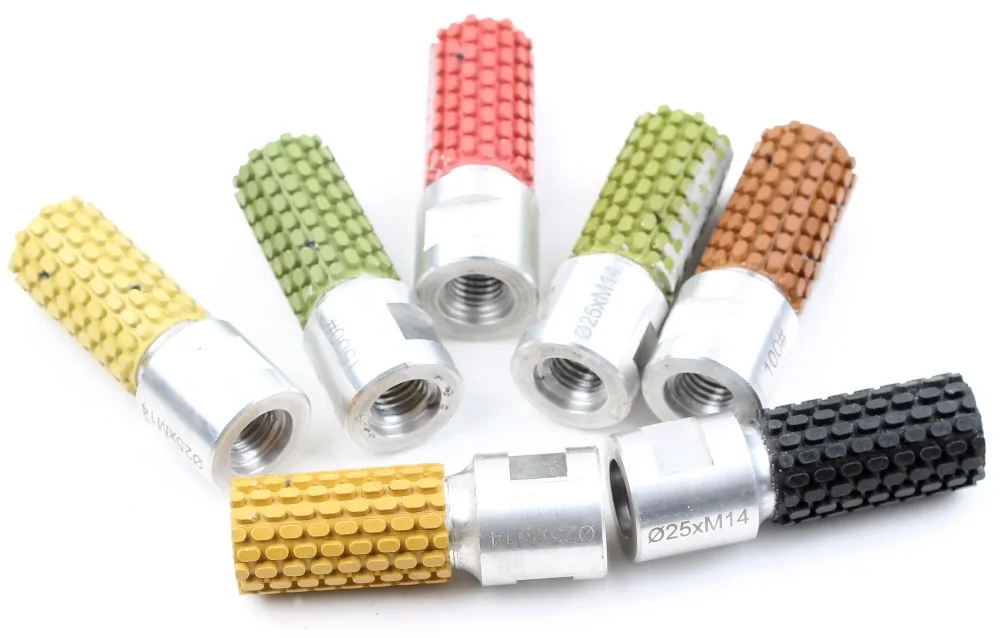 Diamond Drum Wheels para Polir Granito e Pedra de Mármore, DC-RDPP25, M14 Thread, 1 Inch, 25mm, Frete Grátis