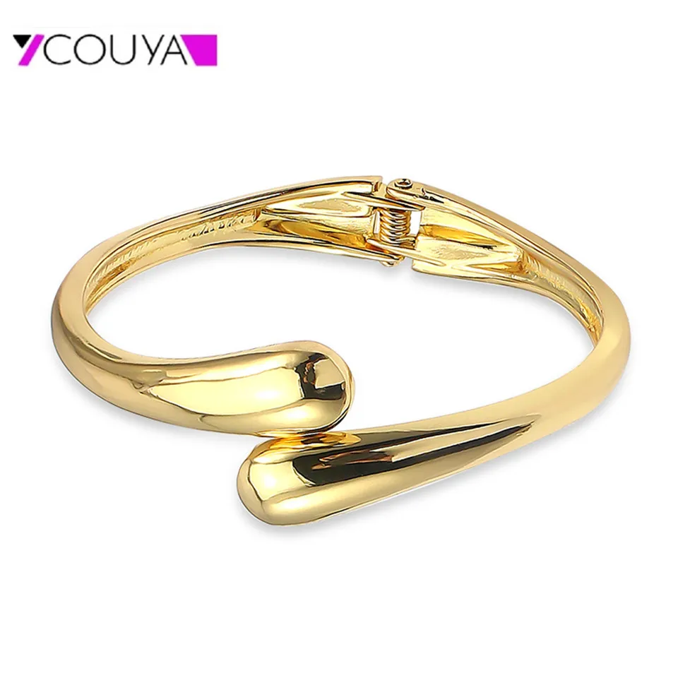 Elegante prata & ouro aberto manguito pulseiras moda brilhante amostra estilo charme pulseiras para mulheres meninas jóias presentes 2025