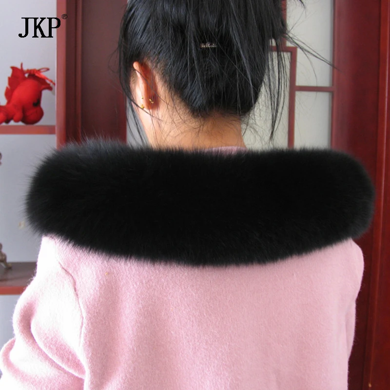 JKP*2021 Real Fox Fur Collar Winter Warm Coat Fur Collar Woman Natural Fox Fur Scarf