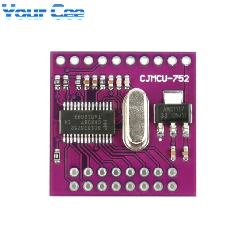 2pcs/1pc 752 SC16IS752 IIC I2C/SPI Bus Interface to Dual Channel UART Conversion Board Module