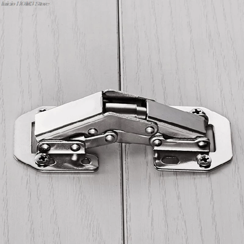 90 Degree 3 Inch Cabinet Hinges No-Drilling Hole Bridge Shaped Spring Door Hinge For Cupboard Furniture Hardware With Screws