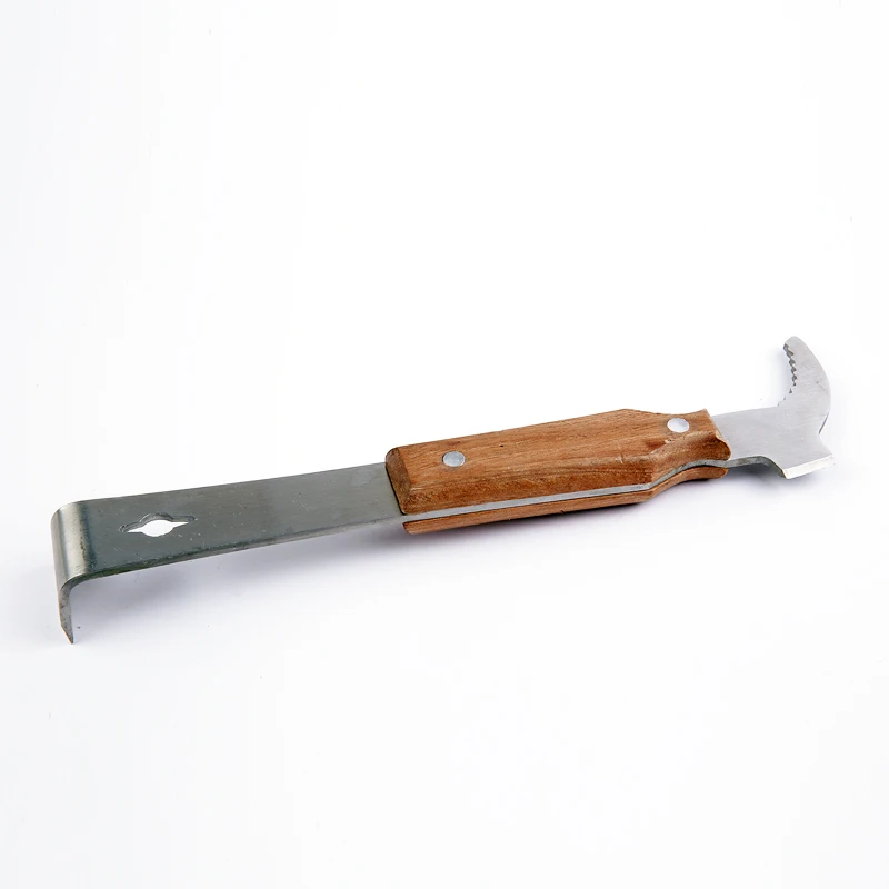 Bee tools Wholesale Multifunctional starting scraper Bee Knife Beekeeping Wooden Stainless steel Cut honey knife