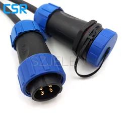 SP2110,  Waterproof Connector 4 Pin, Industrial Equipment Power Connector,Optical Fiber Connector, Outdoor Connector IP68