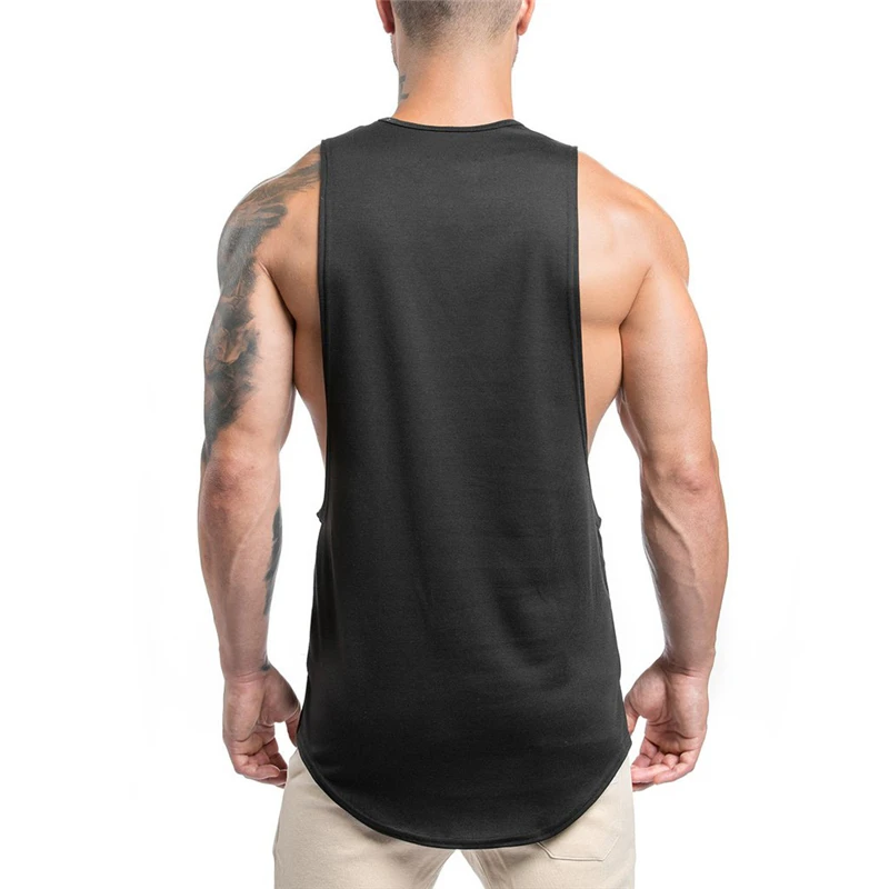 Muscleguys 2020 Tank Tops Men hipster Fashion Sleeveless Vest Letter printed Male O-neck Casual Cotton Fitness Gyms Singlets