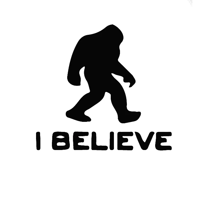 I Believe Bigfoot Car Body Stickers Window Door Decal Funny Top Quality Waterproof ZP105