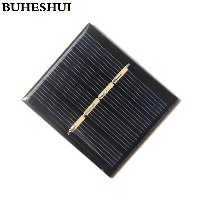 

BUHESHUI Mini 0.36W 2V Solar Panel Solar Cell DIY Polycrystalline Solar Toy Panel Education 42.5*48.5*2.4MM 100PCS/Lot