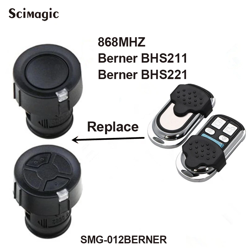 Berner BHS 211 221 153 110 140 121 130 remote control garage gate door clone Berner remote duplicator 868.3MHz