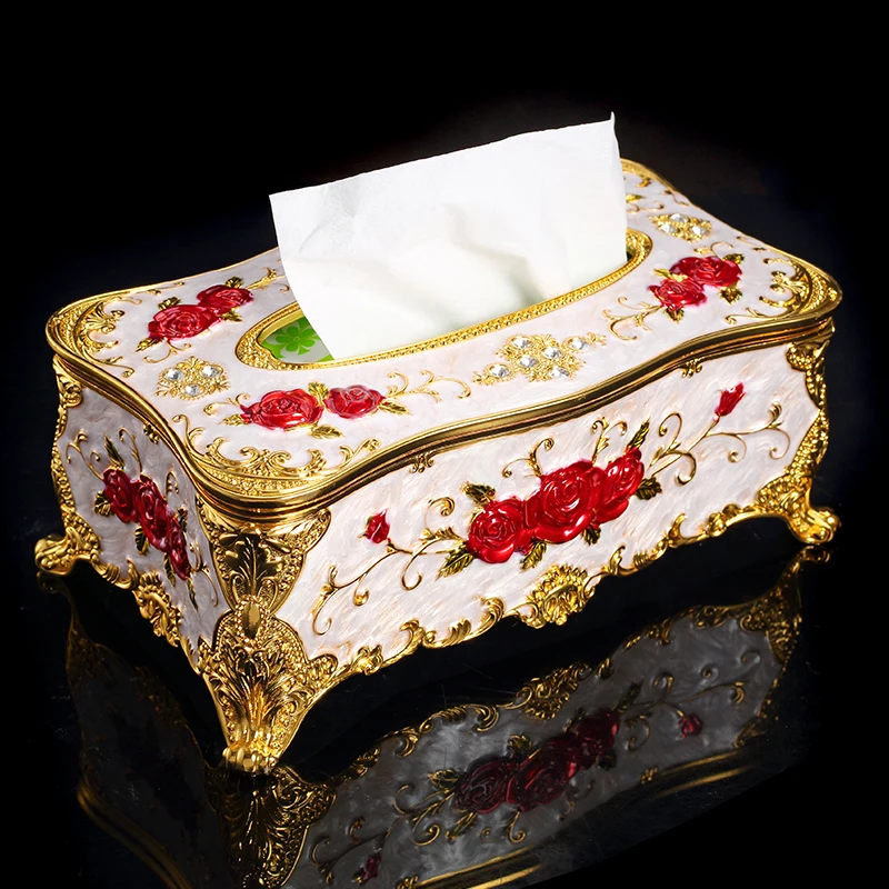 

Russian Style Living Room Creative Retro Home Napkin Box Large European-Style Facial Tissue Box Hotel Restaurant Pumping Boxes