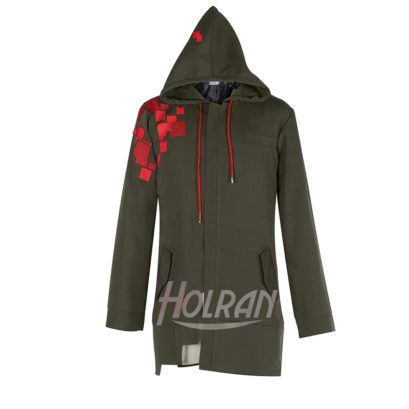 Holran Männer Komaeda Nagito Cosplay Kostüm lange Jacke Umhang T-Shirt Set