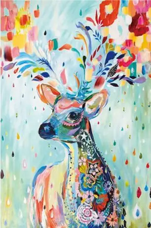 1000 pieces The wooden puzzles Color deer  jigsaw puzzle white card adult children's educational toys