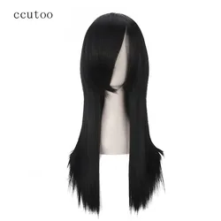 ccutoo Orochimaru 60cm/23.6inch Black Straight Long Synthetic Hair Full Bangs High Temperature Fiber Cospaly Full Wigs