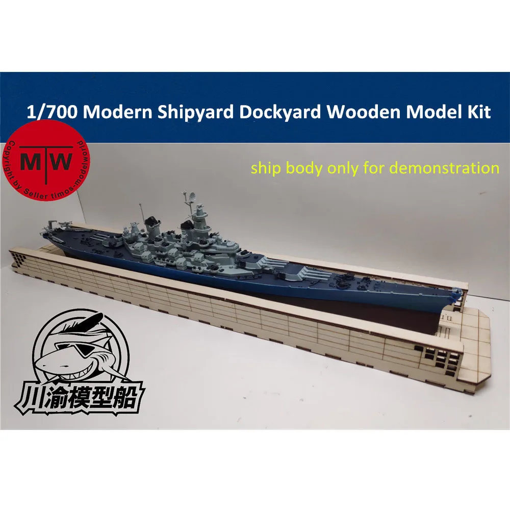 

1/700 Scale Modern Shipyard Dockyard Diorama Platform DIY Wooden Assembly Model Kit