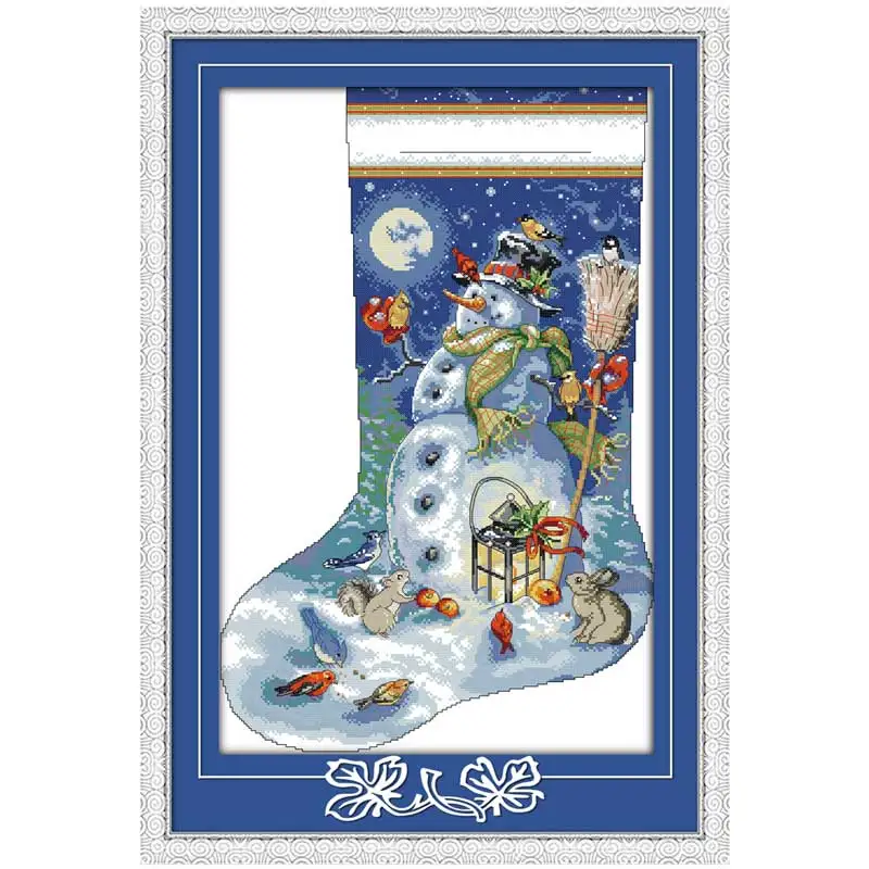 Christmas stocking Patterns Counted Cross Stitch 11CT 14CT Cross Stitch Set Wholesale Cross-stitch Kit C592-C593-C594-C595