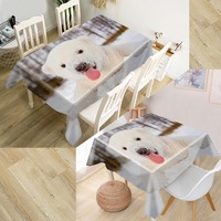 New Arrival Custom Polar Bear Table Cloth Waterproof Oxford Fabric Rectangular Tablecloth Home Party Tablecloth