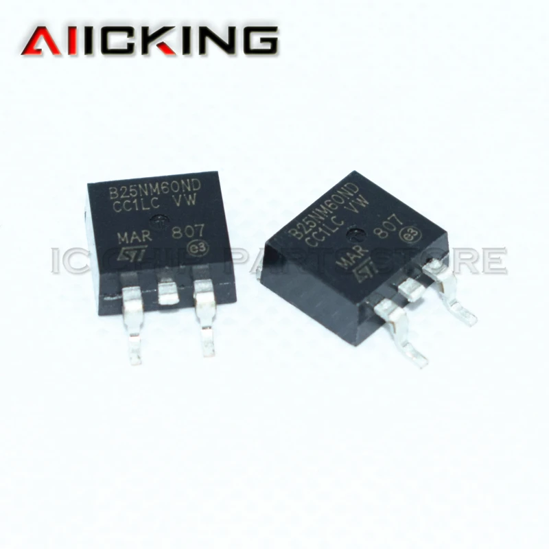 10Pcs STB25NM60N STB25NM60ND B25NM60N 25NM60ND TO-263 25A 600V Power MOSFET