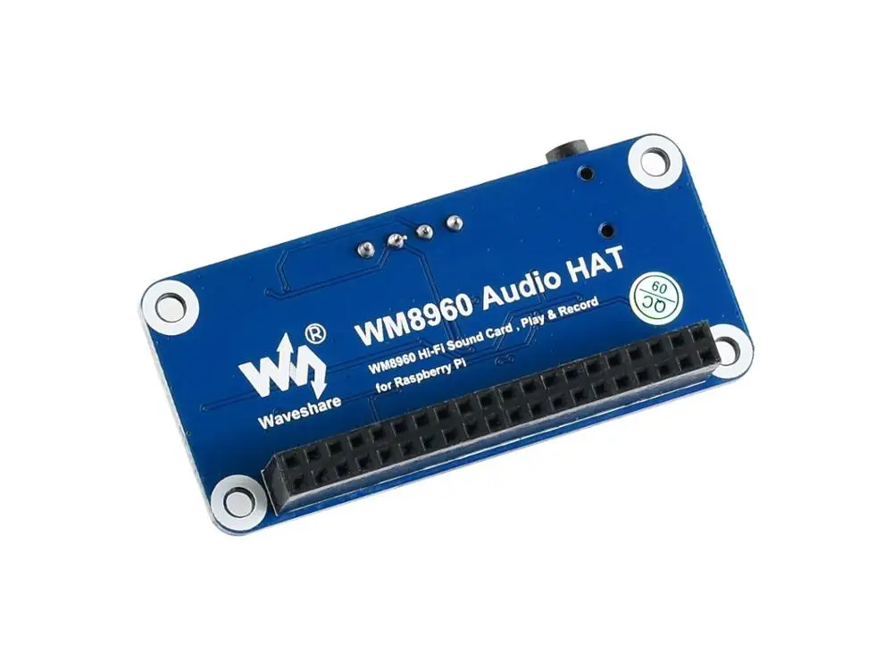 WM8960 Audio HAT for Raspberry Pi low power consumption, supports stereo encoding / decoding, features Hi-Fi playing / recording