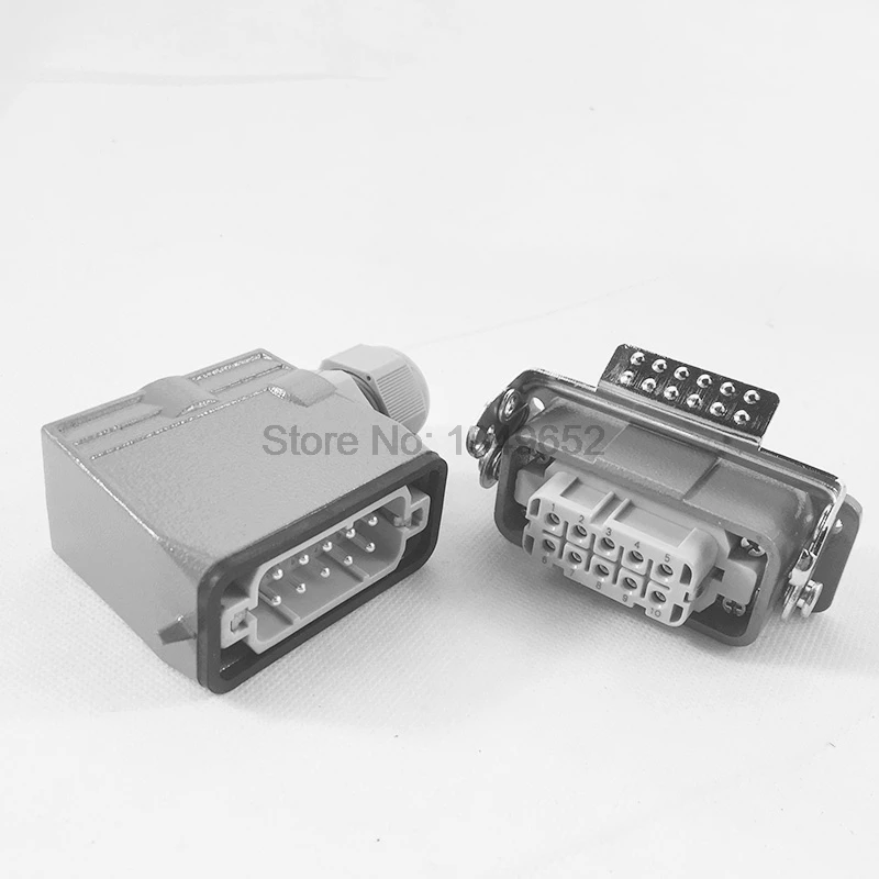 Heavy Duty Connectors HDC-HA-010-1 F/M 10pin 10A Industrial rectangular Connector plug image 4