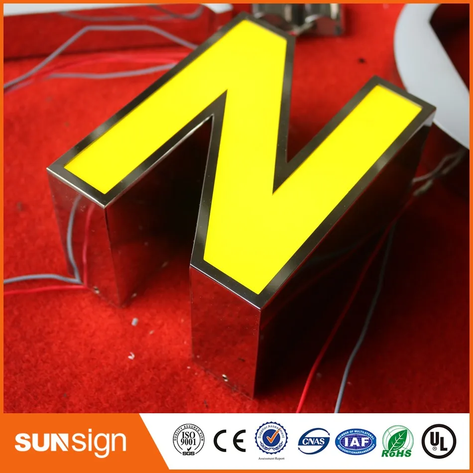 Chain stores stainless steel letters 3D LED letter