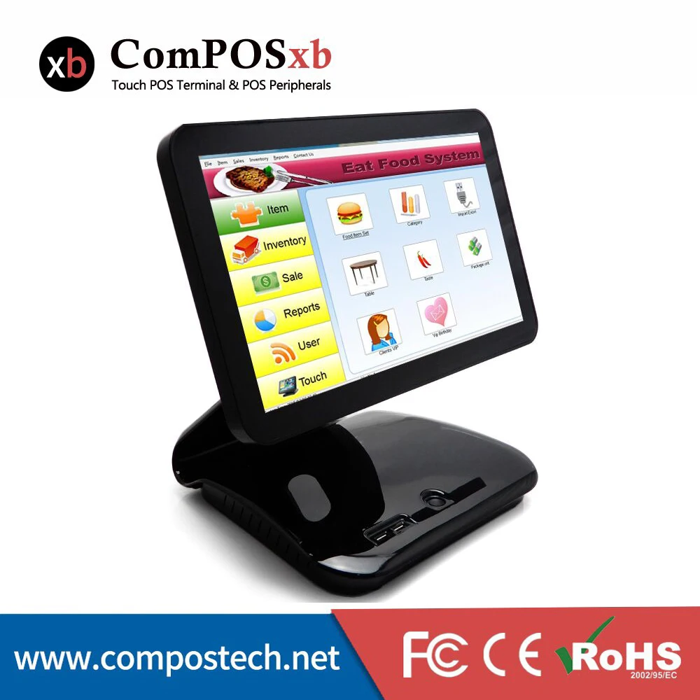 POS System All In One Windows 15.6 inch 10 Point Capacitive Touch Screen Ordering System POS Machine For Retail Shop