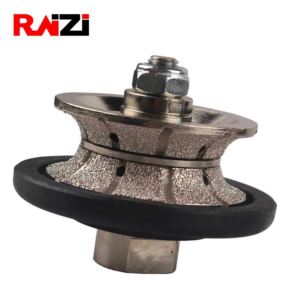 Raizi Vacuum Brazed Diamond Hand Profile Wheel Full Bullnose V 20-50mm Profiling Router Bits Granite Marble Profiler Tool