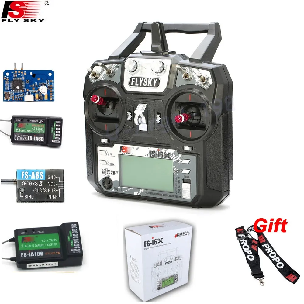 

Original Flysky FS-i6X 10CH 2.4GHz AFHDS 2A RC Transmitter With FS-iA6B FS-iA10B FS-X6B FS-A8S Receiver For Rc Airplane Mode 2